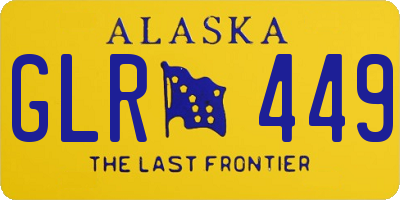 AK license plate GLR449