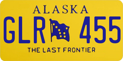 AK license plate GLR455