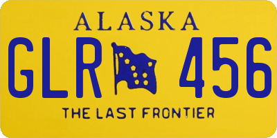 AK license plate GLR456