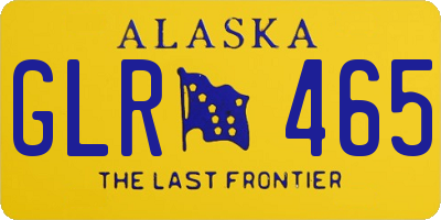 AK license plate GLR465