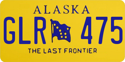 AK license plate GLR475