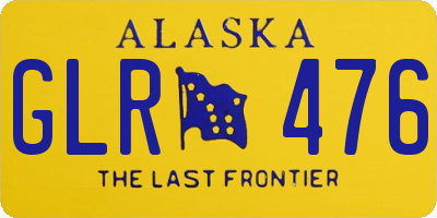 AK license plate GLR476