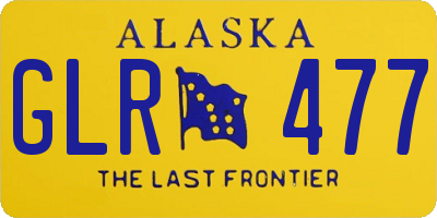 AK license plate GLR477