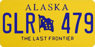 AK license plate GLR479