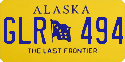 AK license plate GLR494