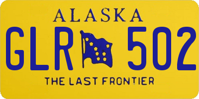 AK license plate GLR502