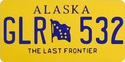 AK license plate GLR532