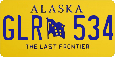 AK license plate GLR534