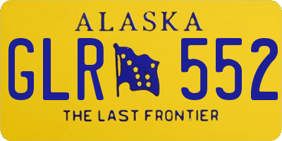 AK license plate GLR552