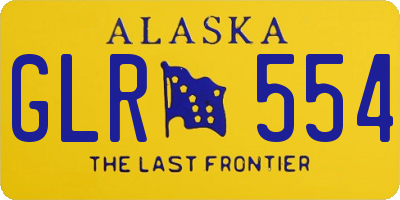 AK license plate GLR554