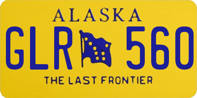 AK license plate GLR560