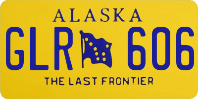 AK license plate GLR606