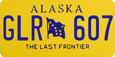 AK license plate GLR607
