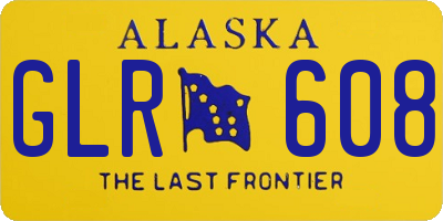AK license plate GLR608