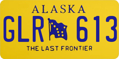 AK license plate GLR613