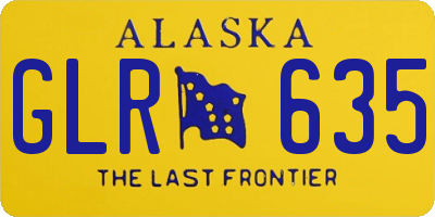 AK license plate GLR635