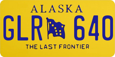 AK license plate GLR640