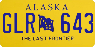 AK license plate GLR643