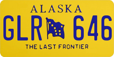 AK license plate GLR646