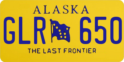 AK license plate GLR650