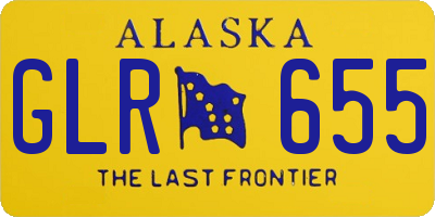 AK license plate GLR655
