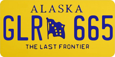 AK license plate GLR665