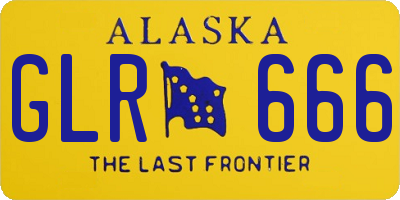 AK license plate GLR666
