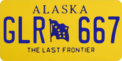 AK license plate GLR667