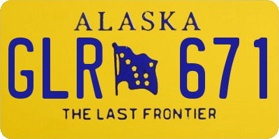AK license plate GLR671
