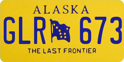 AK license plate GLR673