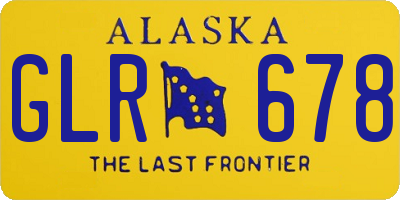 AK license plate GLR678