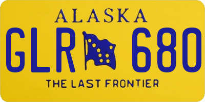 AK license plate GLR680