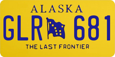 AK license plate GLR681