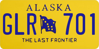 AK license plate GLR701