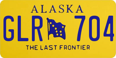 AK license plate GLR704