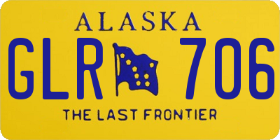 AK license plate GLR706