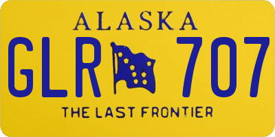 AK license plate GLR707