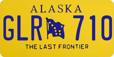 AK license plate GLR710