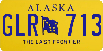 AK license plate GLR713