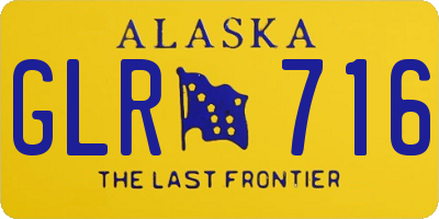 AK license plate GLR716