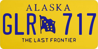 AK license plate GLR717