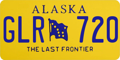 AK license plate GLR720