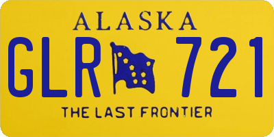 AK license plate GLR721