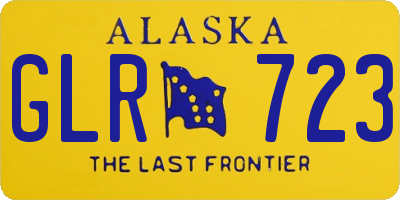 AK license plate GLR723
