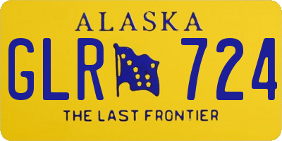 AK license plate GLR724