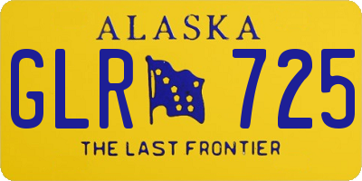 AK license plate GLR725