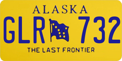AK license plate GLR732