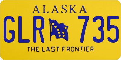 AK license plate GLR735