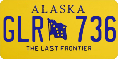 AK license plate GLR736