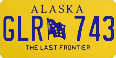 AK license plate GLR743